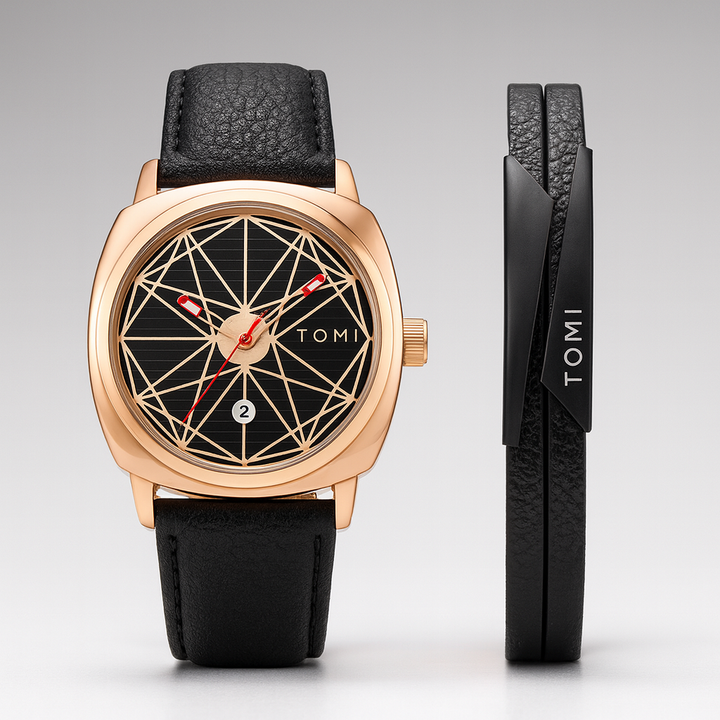 Stylish Prism Watch Collection Black Copper