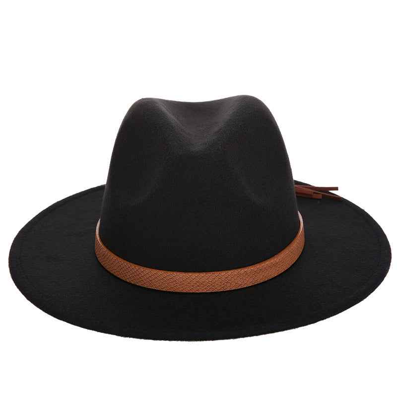 Woolen Jazz Hat - Stylish Winter Accessory for Confident Women Black