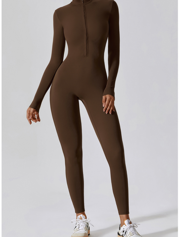 Women's Long Sleeve Shaping Yoga Fitness Jumpsuit