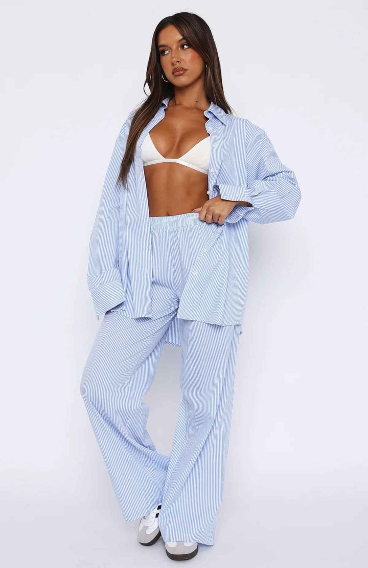 Women's Lightweight High Waist Wide Leg Pants with Elastic Waistband