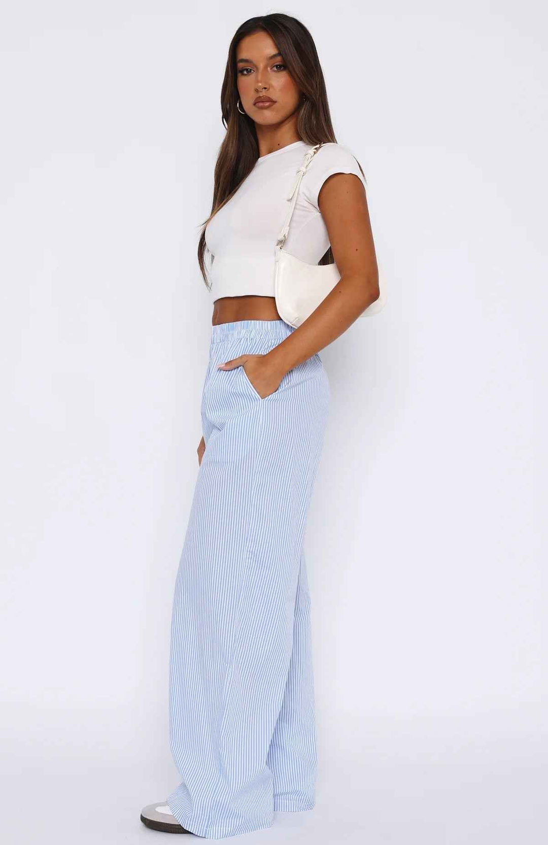 Women's Lightweight High Waist Wide Leg Pants with Elastic Waistband