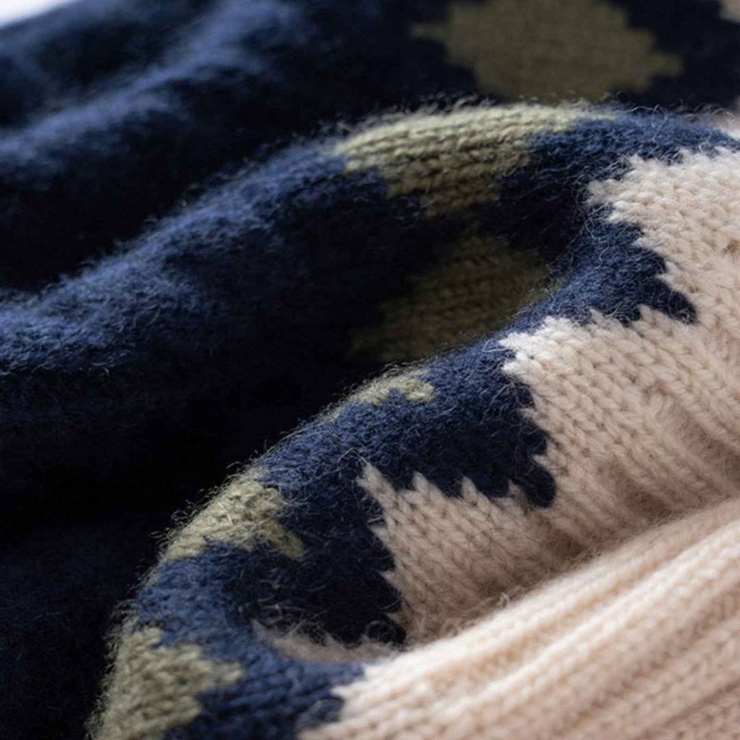 Cozy Cable Knit Beanie with Fur Pom-Pom