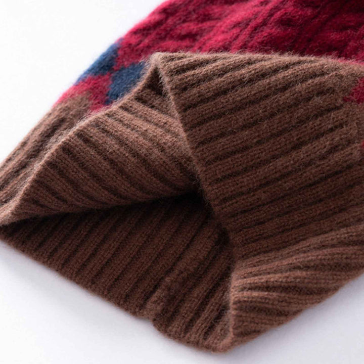 Cozy Cable Knit Beanie with Fur Pom-Pom