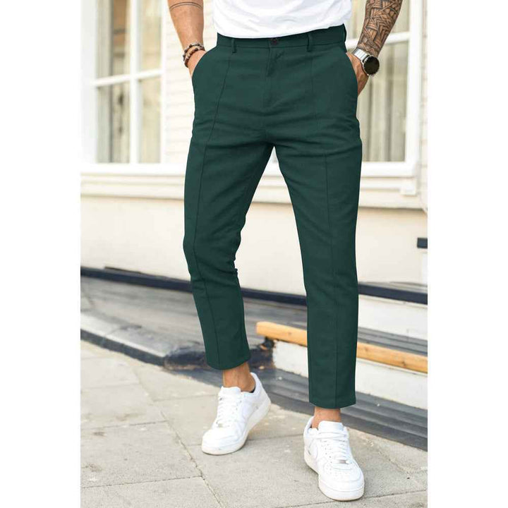 Men's Casual Elegant Leisure Pants Groen