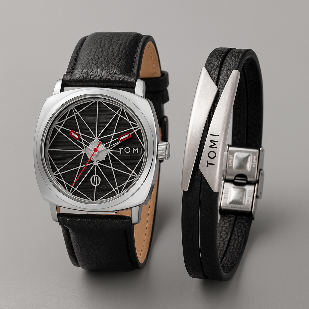 Stylish Prism Watch Collection Black Silver