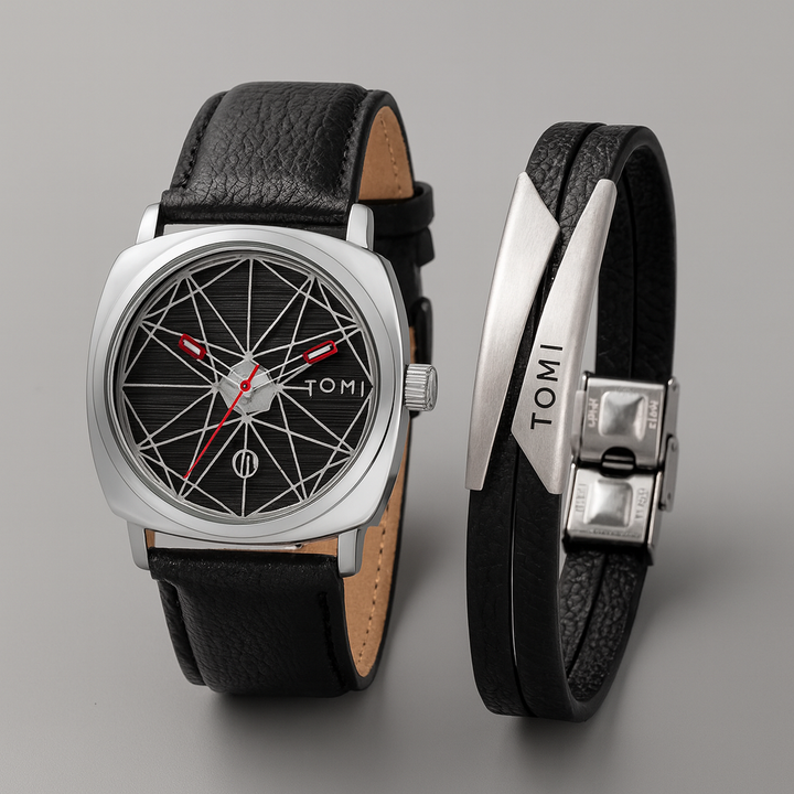 Stylish Prism Watch Collection Black Silver