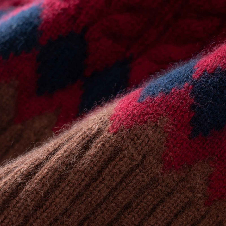 Cozy Cable Knit Beanie with Fur Pom-Pom