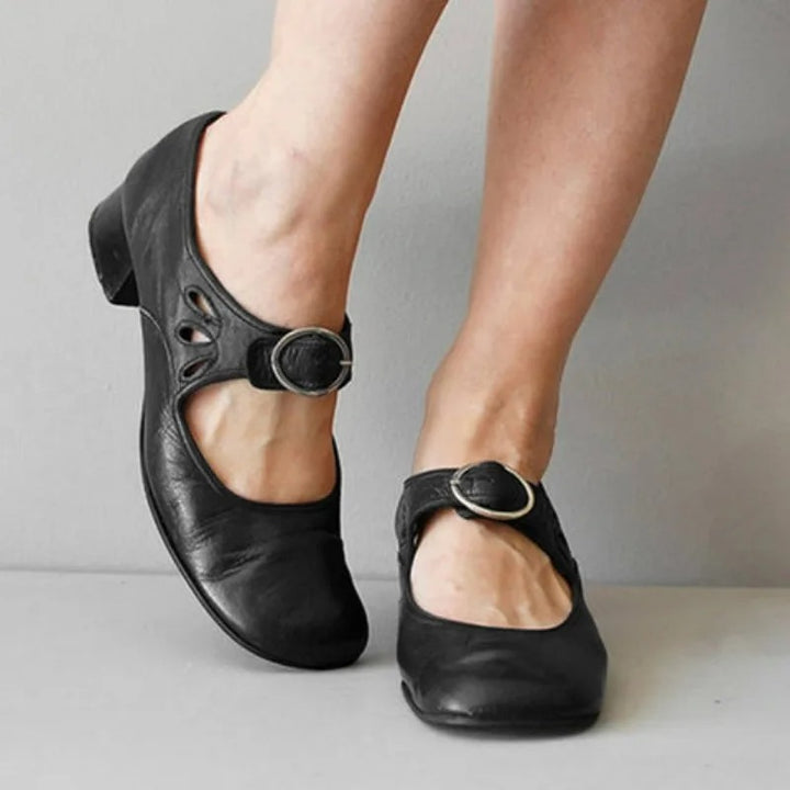 Denisa | Women's Orthopaedic Leather Sandals– Comfortable & Stylish Black