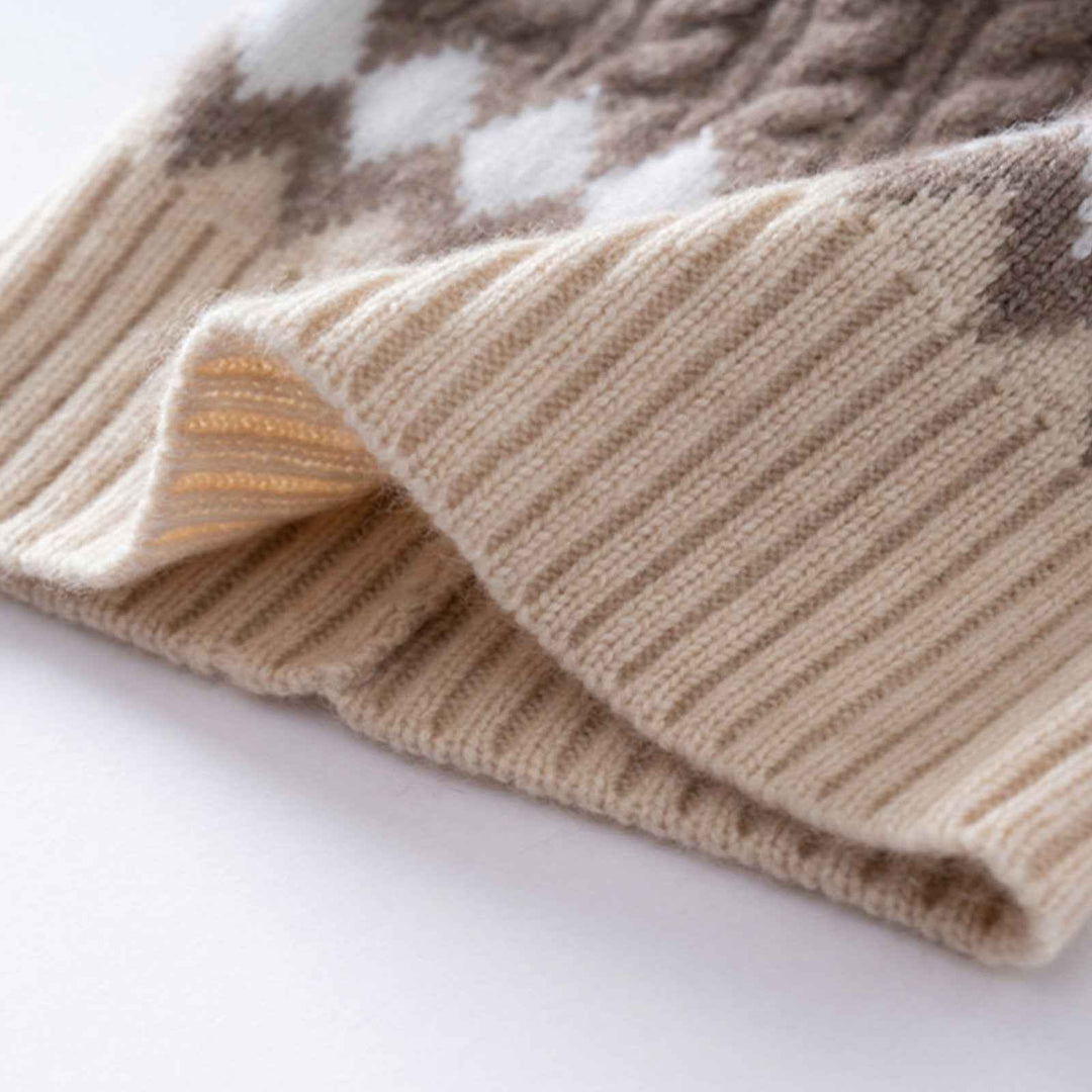 Cozy Cable Knit Beanie with Fur Pom-Pom