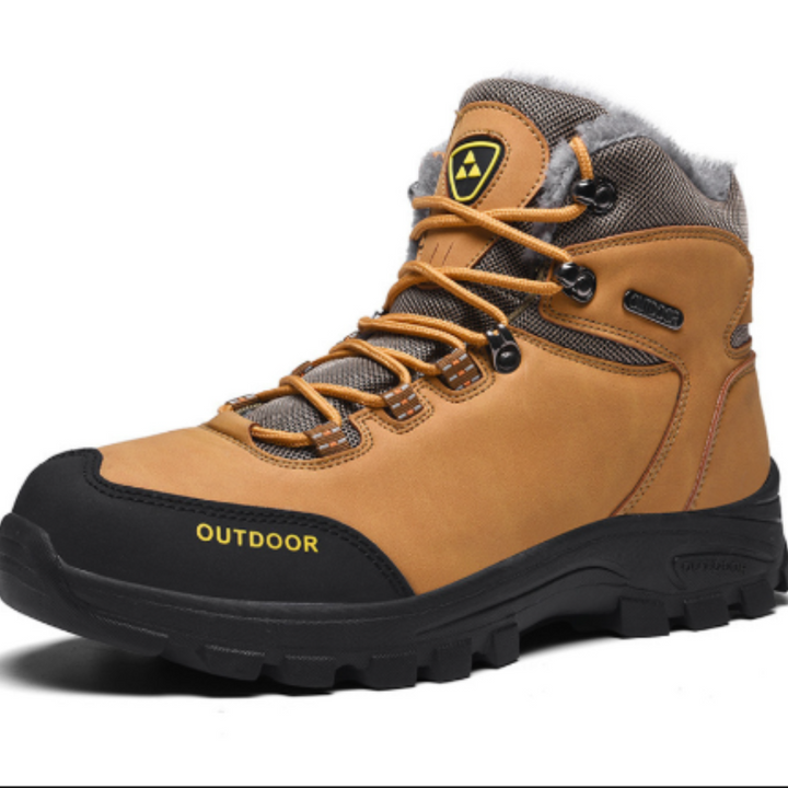 Men's Warm Winter Outdoor Boots | Laced & Anti-Slip Brown