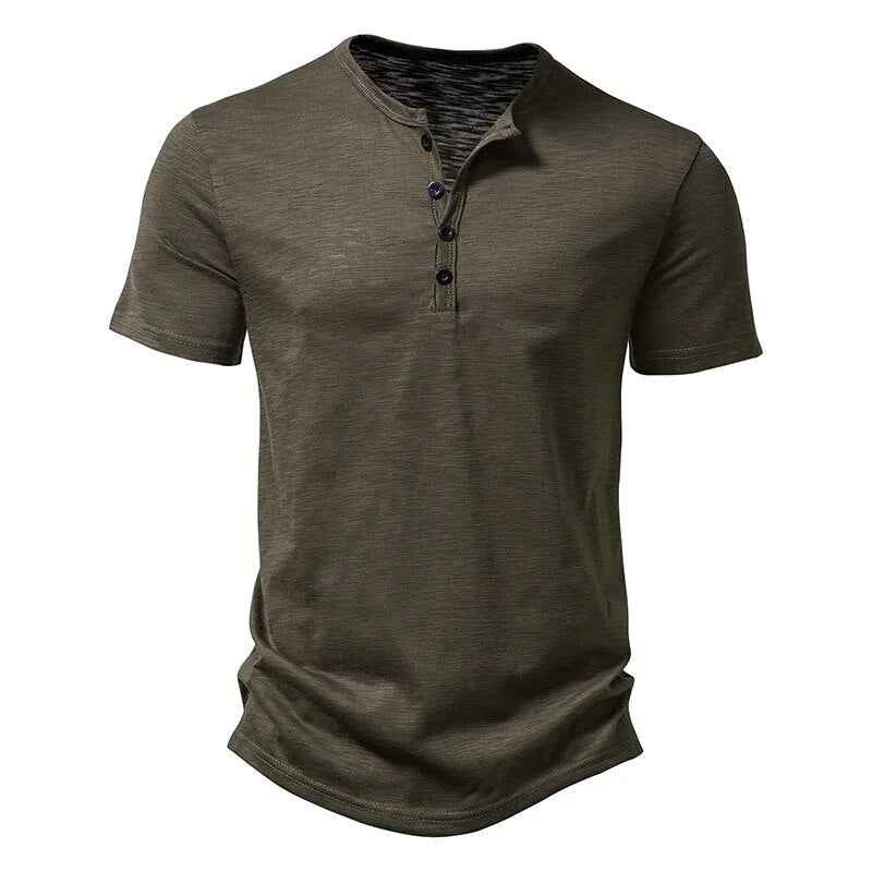 Men's Casual V-Neck T-Shirts Green