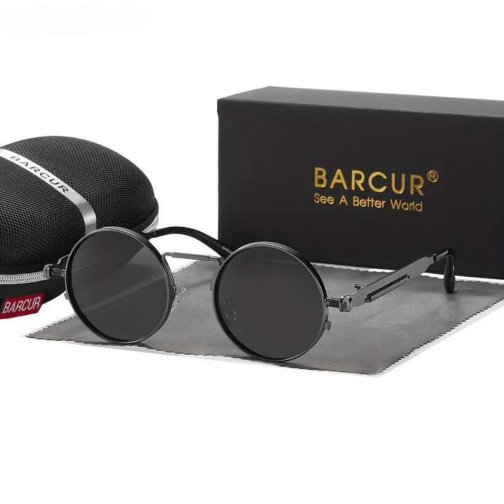 Steampunk-Inspired Mirage Sunglasses Gunmetal Black