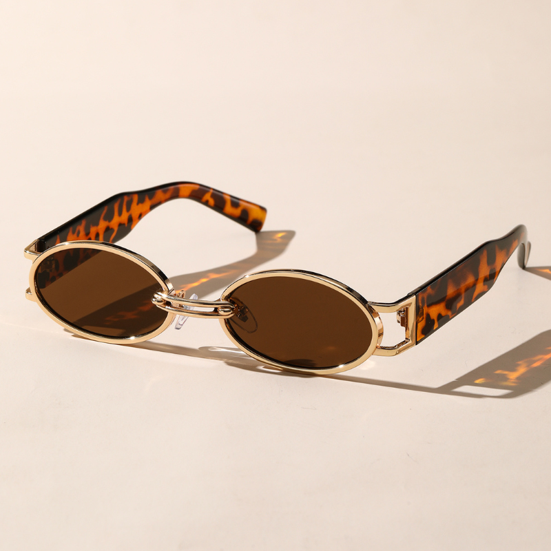 Retro Golden Aura Sunglasses for Stylish Looks Leopard
