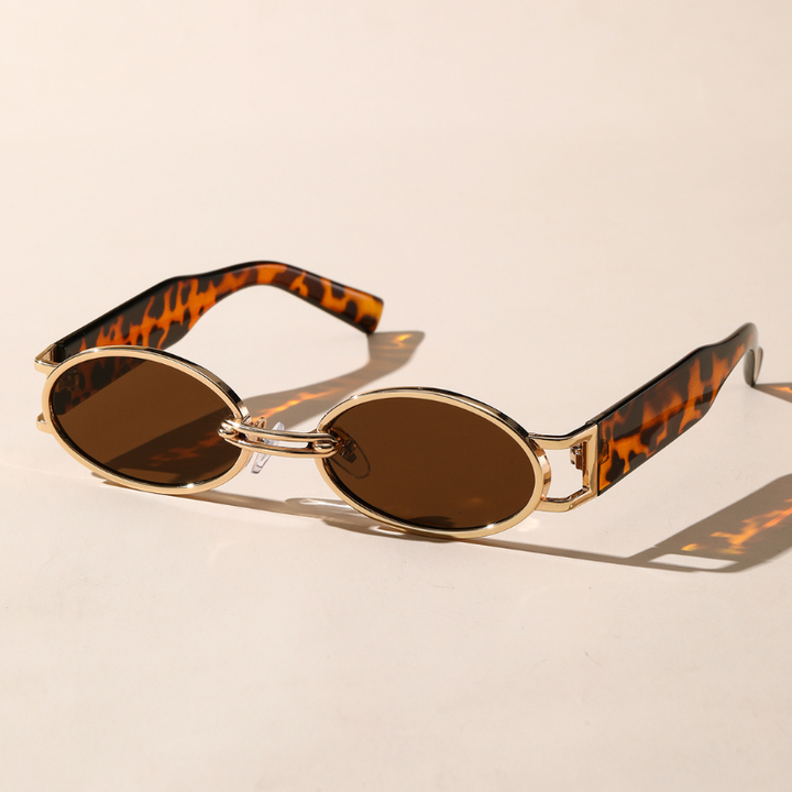 Retro Golden Aura Sunglasses for Stylish Looks Leopard