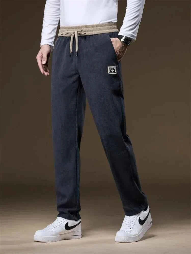 Men's Relaxed Fit Joggers with Elastic Waistband and Side Pockets