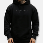 Men's Relaxed Fit Hoodie - Cotton Blend with Kangaroo Pocket & Drawstring Hood - Street Style Black