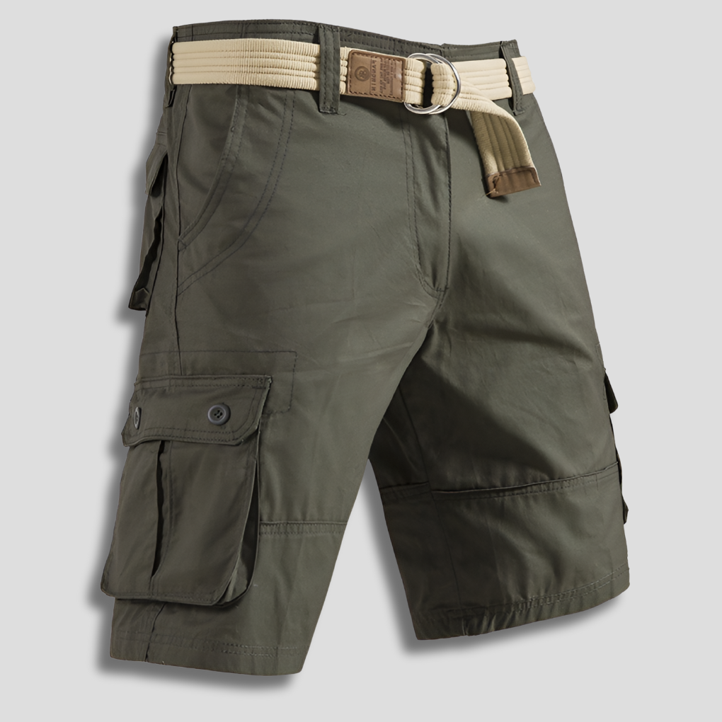 Men's Versatile Multi-Pocket Cargo Shorts Green