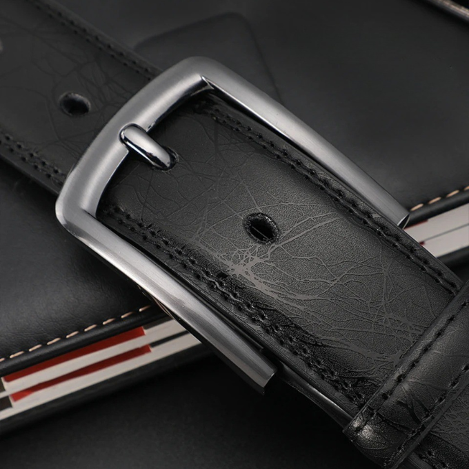 Gunmetal Cowhide Belt for Stylish Outfits