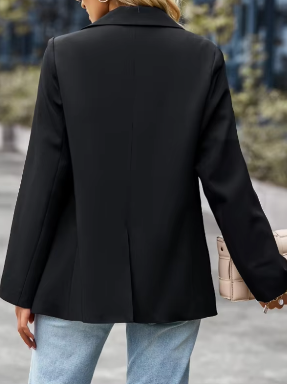 Women's Tailored Blazer - Classic Lapels - Hip Length - Formal Style
