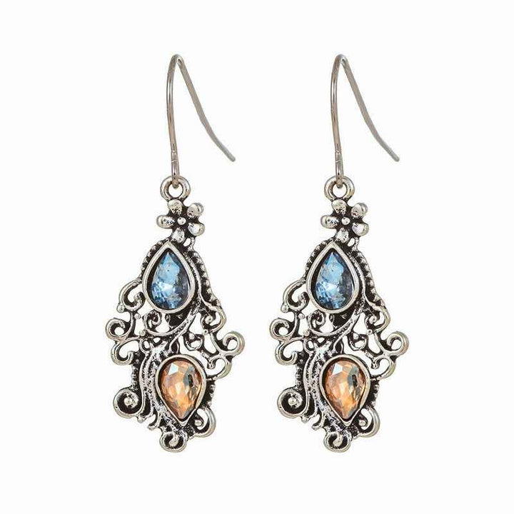 Elegant Filigree Gem Earrings
