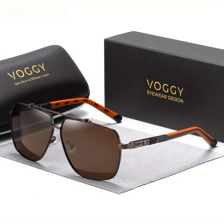 Classic Oxford Aviator Sunglasses for Stylish Protection Tobacco Brown