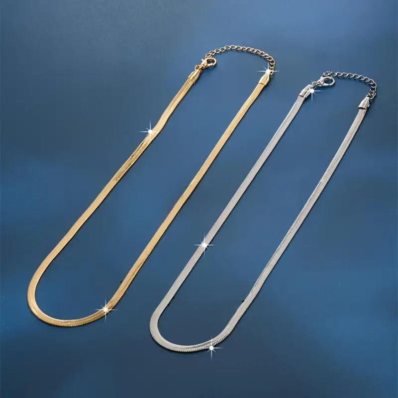 Loreto | Women's Herringbone Necklace in Gold – Minimalistic & Chic