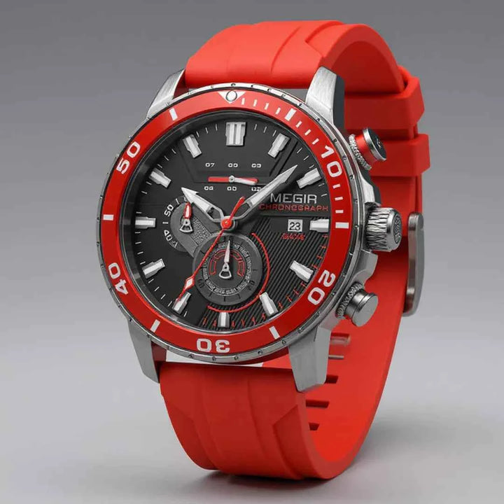 Chronomaster Luxury Timepiece Crimson Red