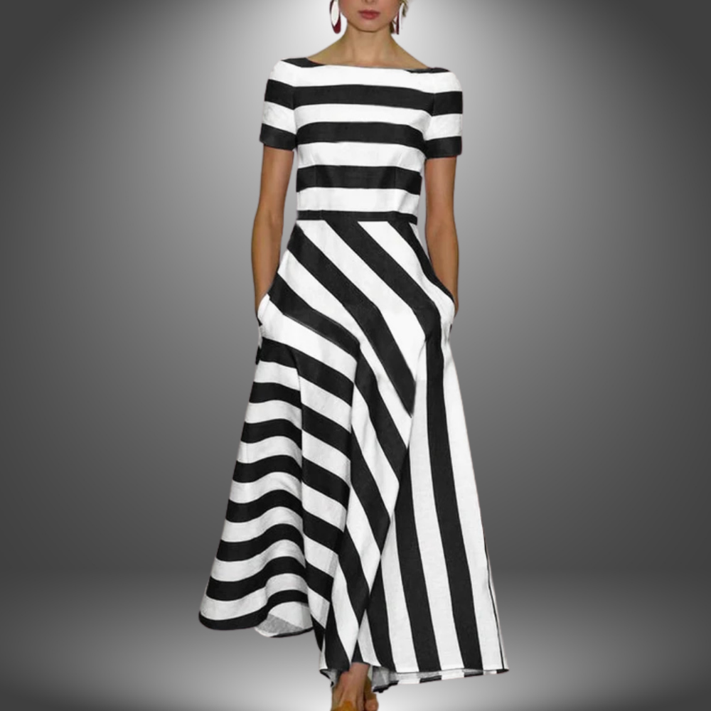 Kelsey | Women's Elegant A-Line Maxi Dress for Any Occasion Black
