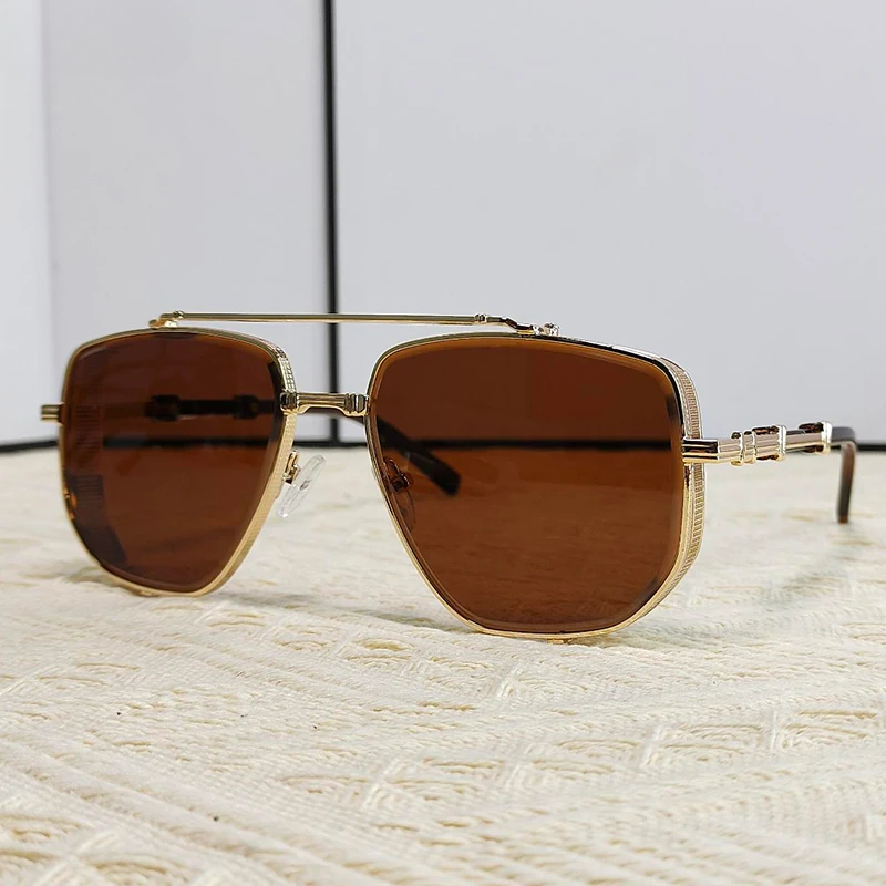Classic UV Protection Sunglasses Brown Gold