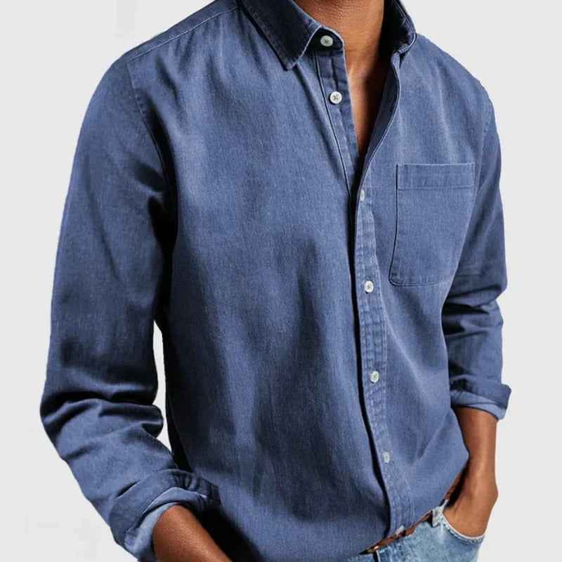 Men's Classic Denim Shirt, Updated for Modern Style Sky Blue