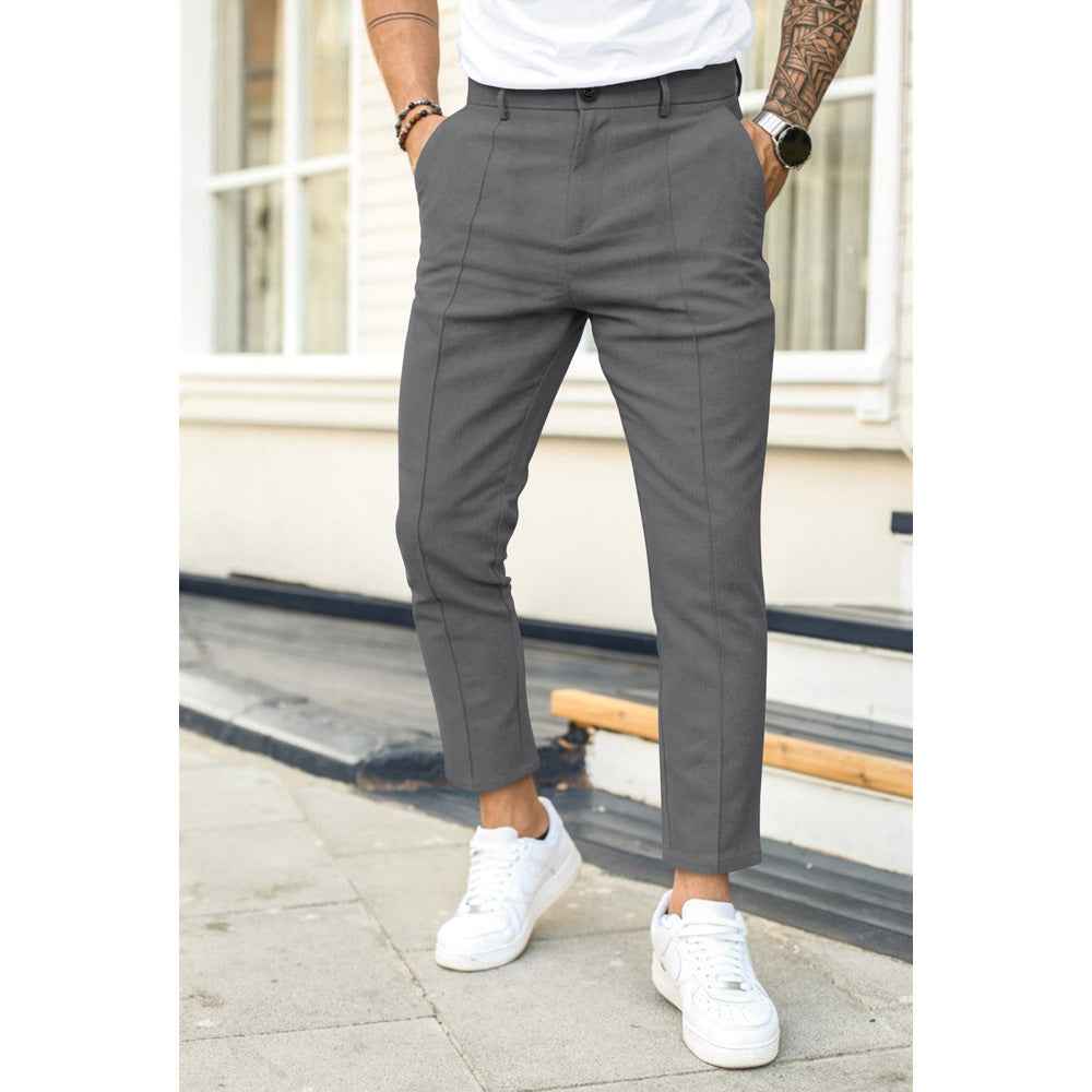 Men's Casual Elegant Leisure Pants Grijs