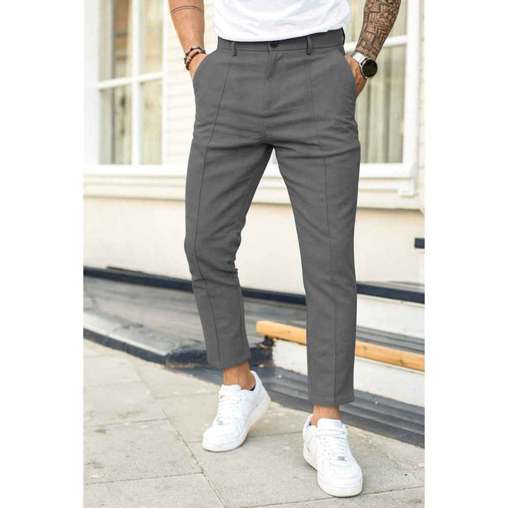 Men's Casual Elegant Leisure Pants Grijs