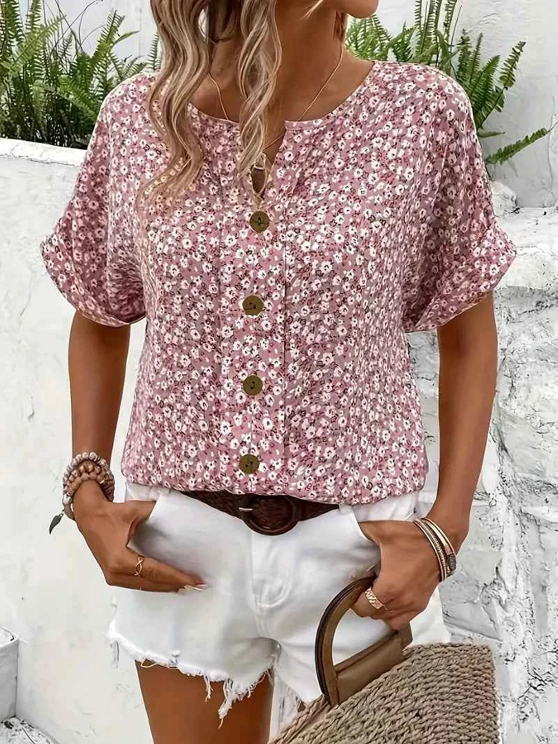Women's Lightweight Floral Print Blouse