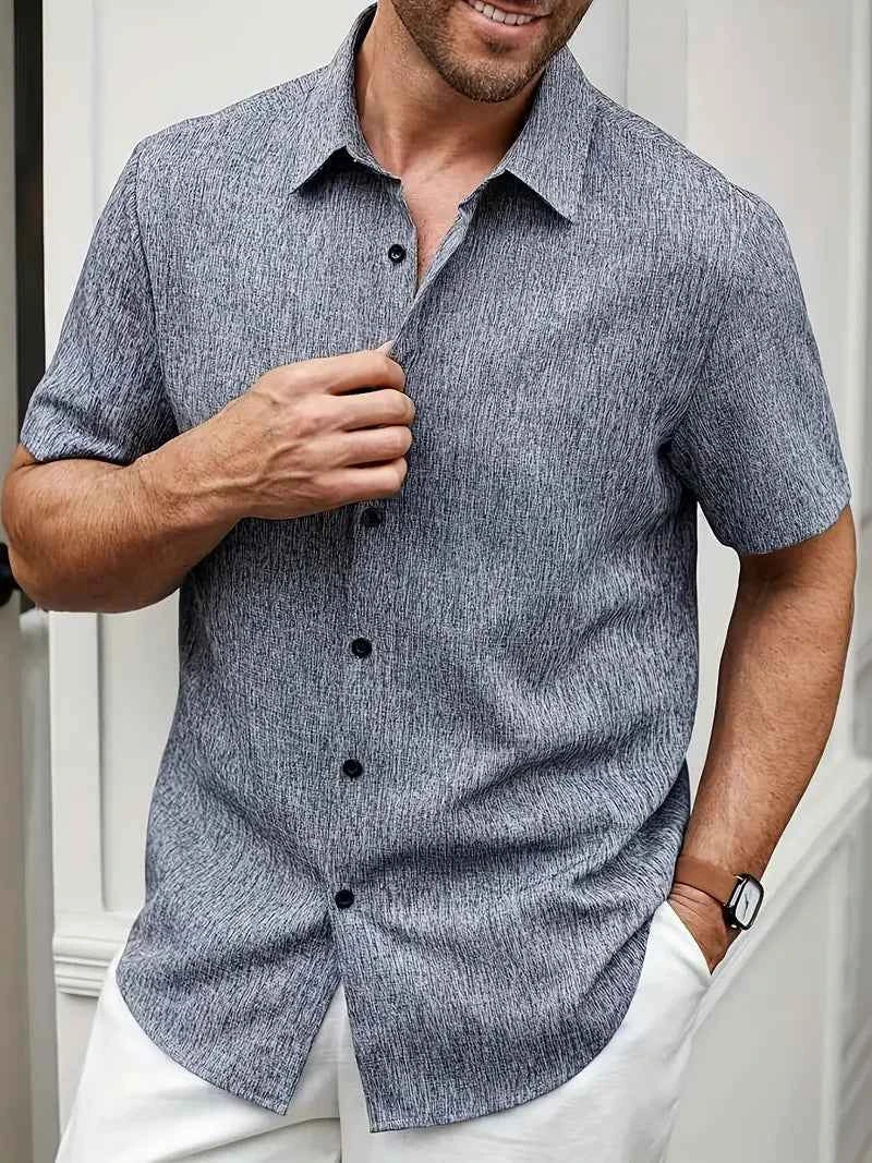Men's Classic Short Sleeve Shirt Dark Grey