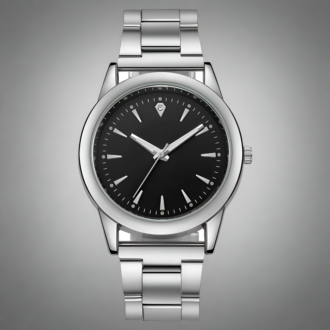 Elegant Timepiece for Every Occasion Silver Onyx