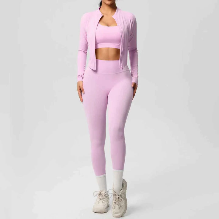 3-Piece Women’s Gym Set Pink
