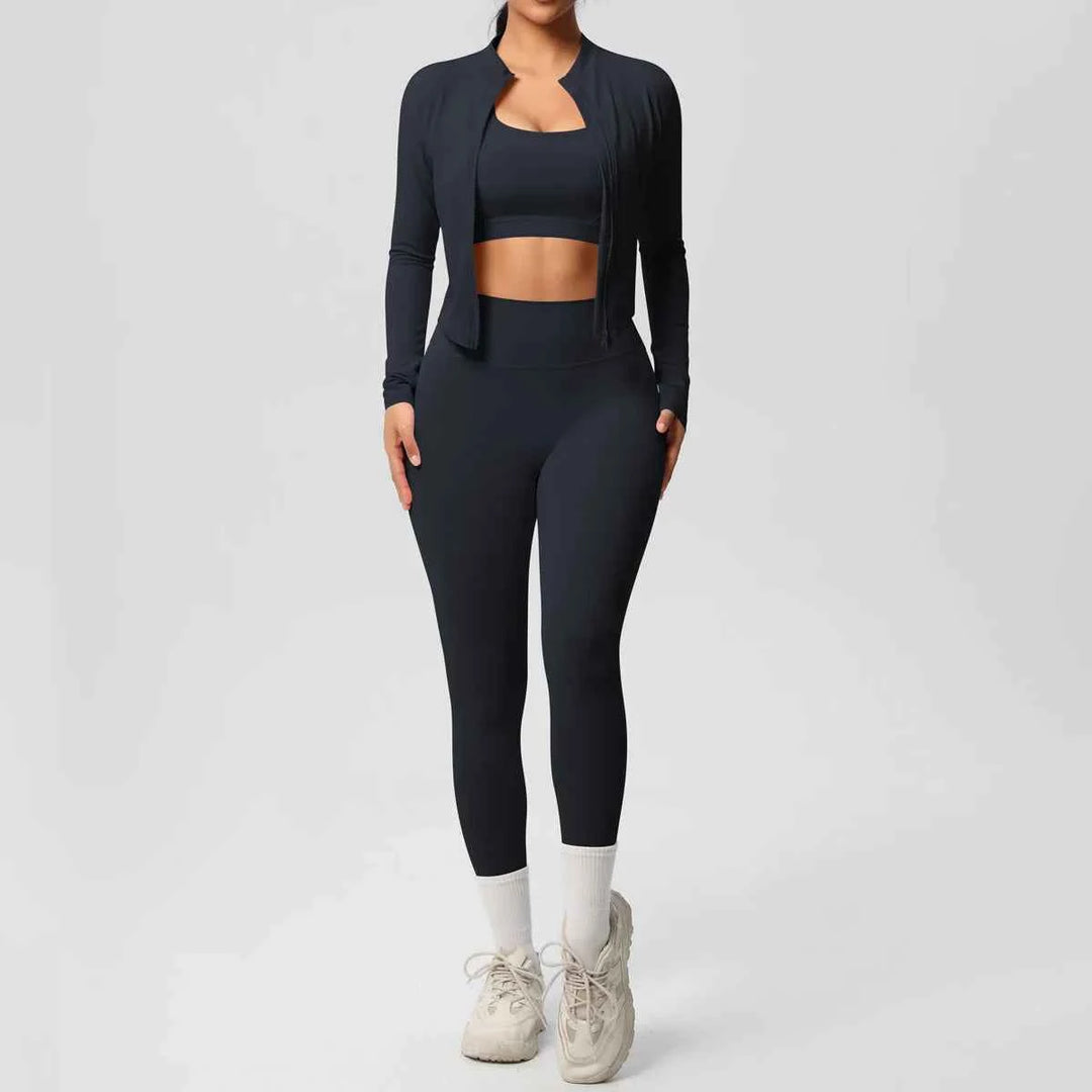 3-Piece Women’s Gym Set Black