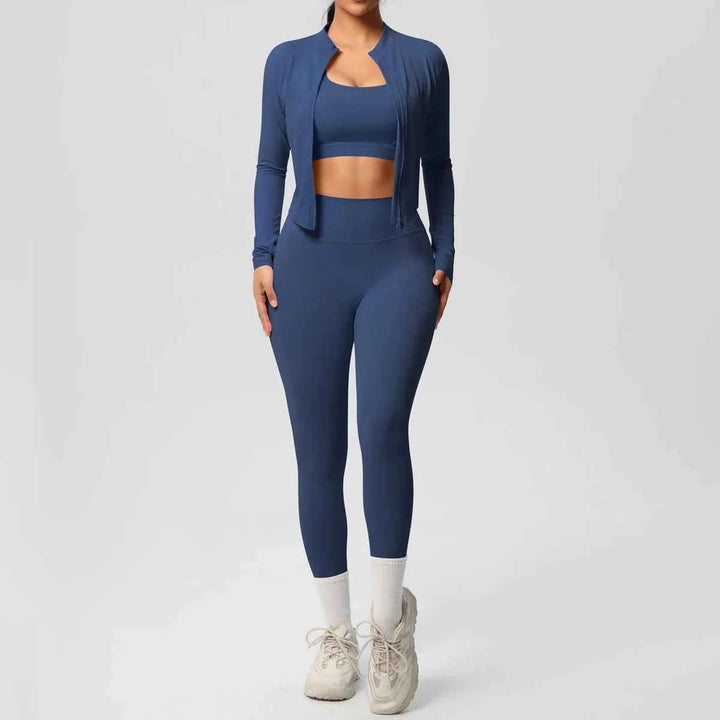 3-Piece Women’s Gym Set Navy