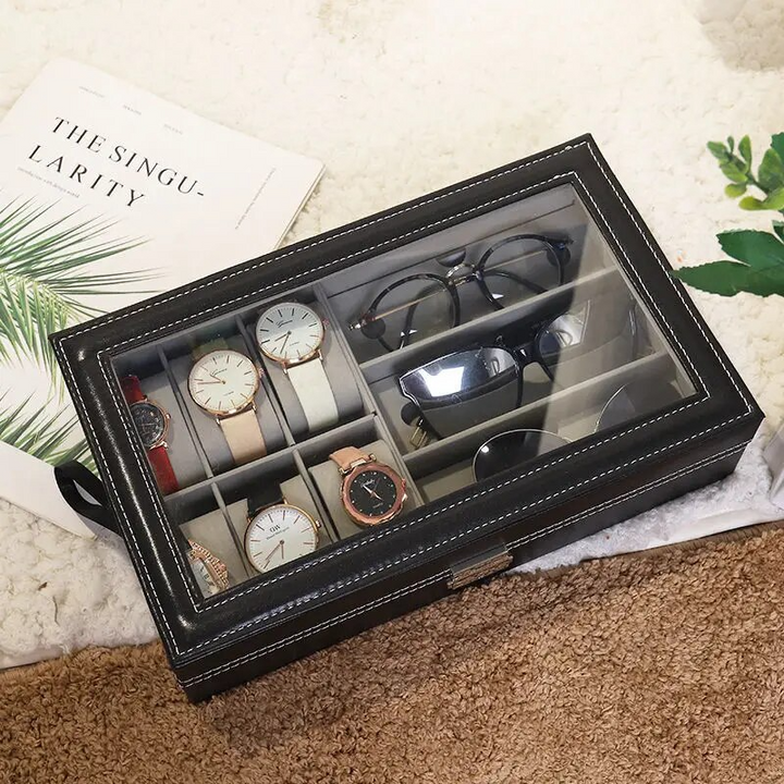 Stylish Leather Case for Watches and Sunglasses
