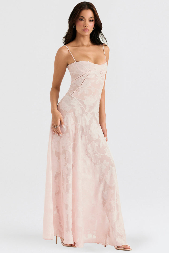 Charline | Women's Elegant Embroidered Maxi Dress