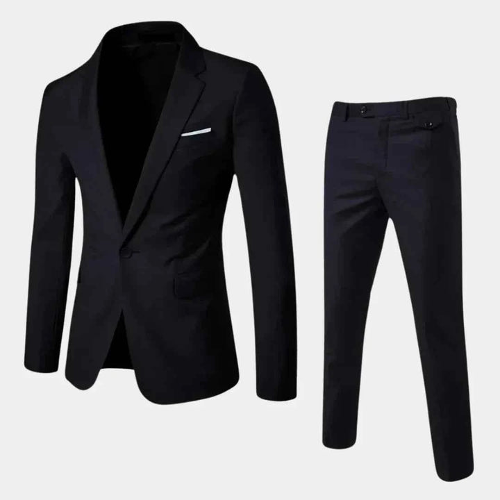 Men's Stylish Suit with Blazer and Trousers Black