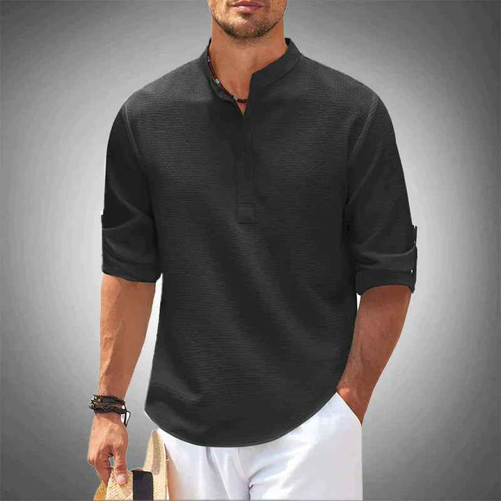 Men's Stylish Linen Shirt for the Modern Man Black