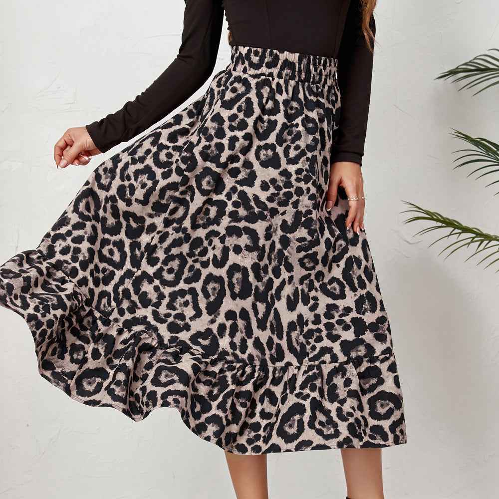 Womens Leopard Print Skirt