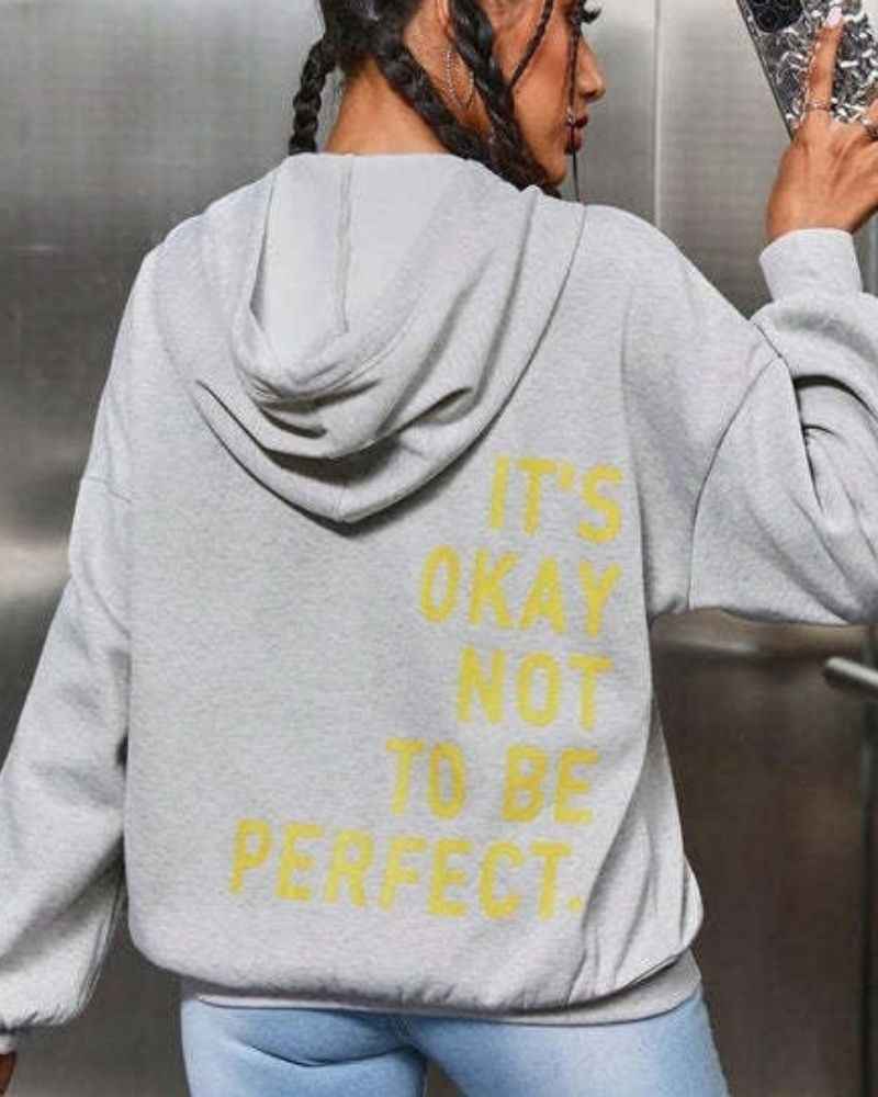 Elegant Oversized Women's Hoodie Light Grey