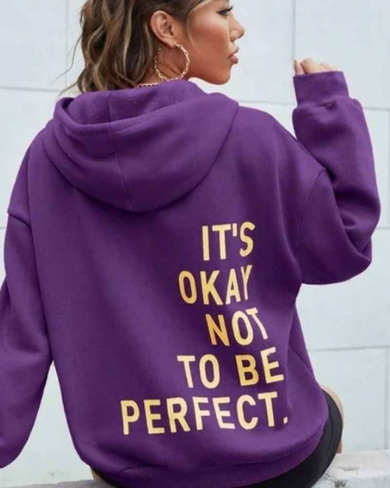 Elegant Oversized Women's Hoodie Purple