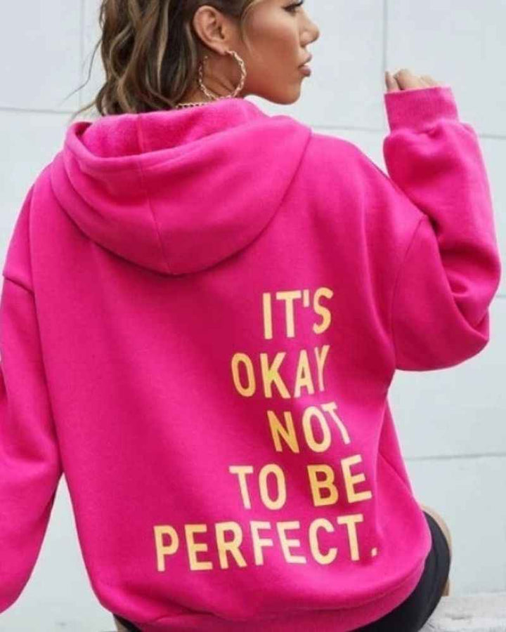 Elegant Oversized Women's Hoodie Pink