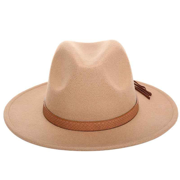Woolen Jazz Hat - Stylish Winter Accessory for Confident Women Khaki