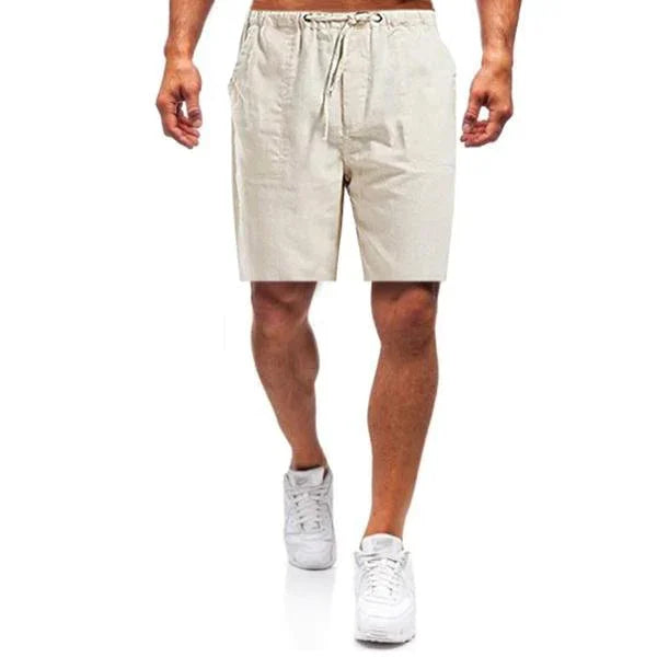 Men's Casual Drawstring Shorts for Comfortable Summer Wear Beige