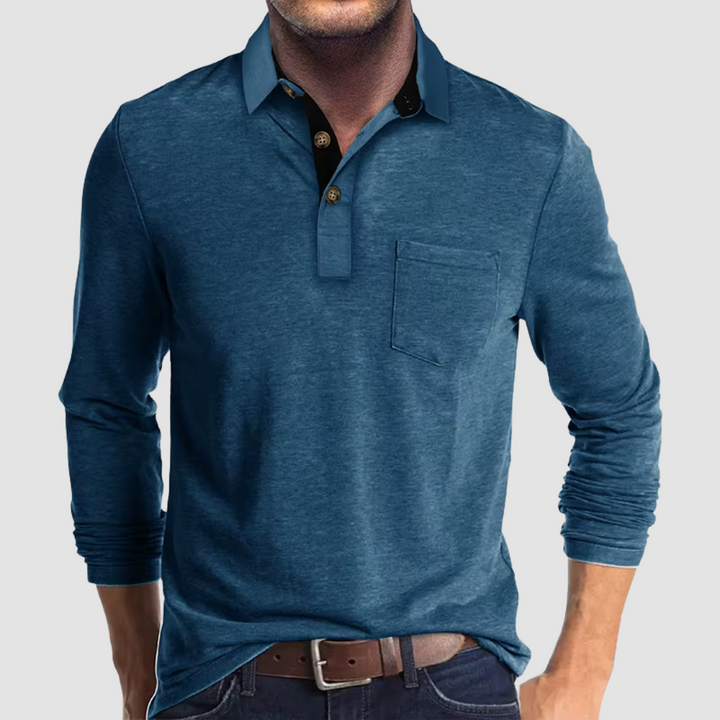 Men's Stylish Polo Shirt Blue
