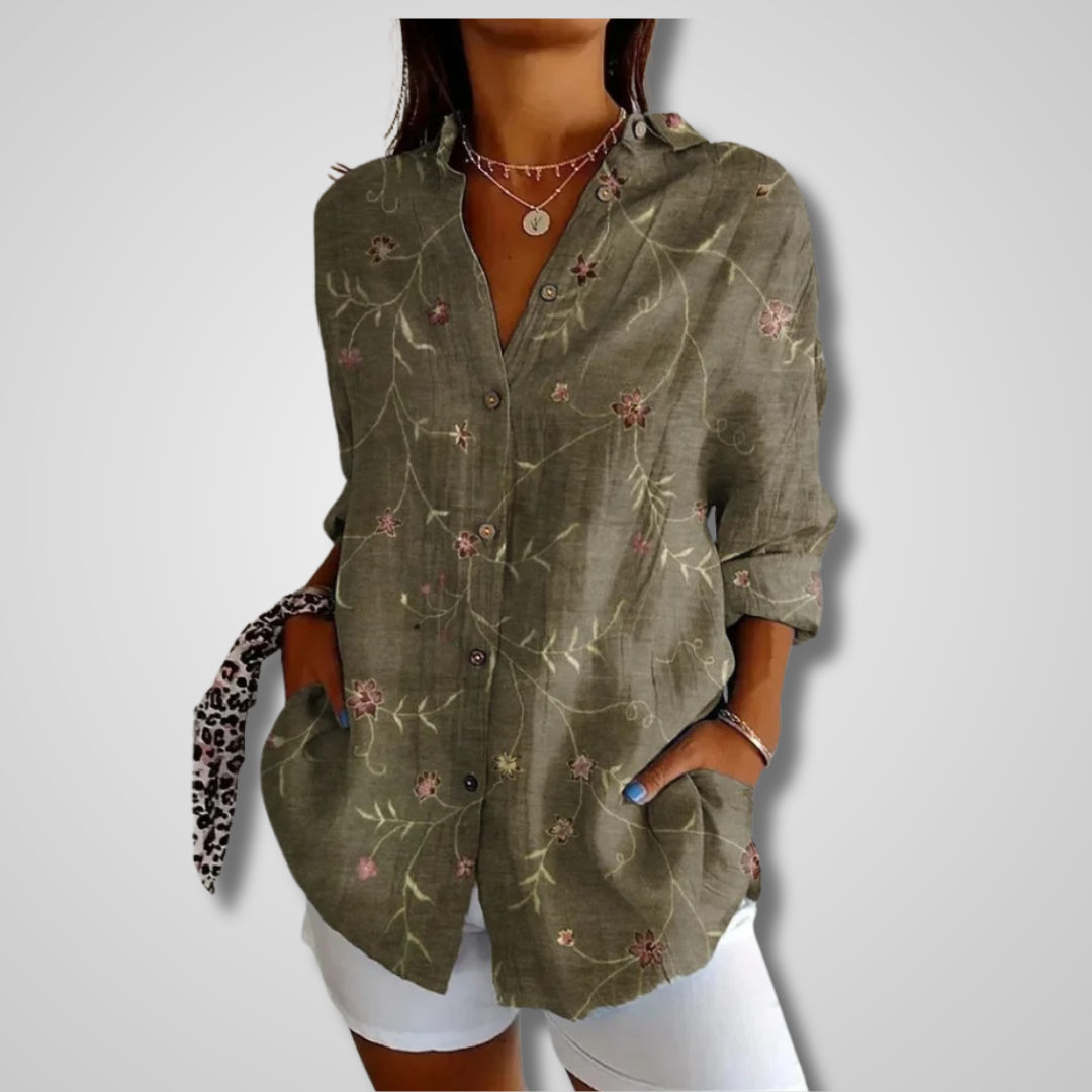 Women's Vintage Relaxed Summer Shirt Green